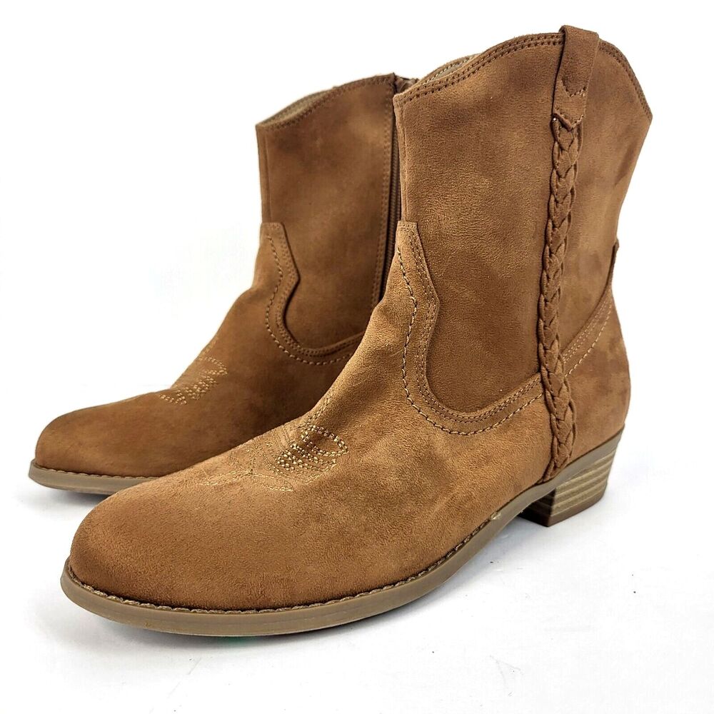 Dolce Vita Kids Suede Cowboy Boots in Tan
